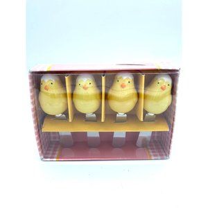 Pier One Yellow Chicks Cheese Spreaders New in Box/Rare
